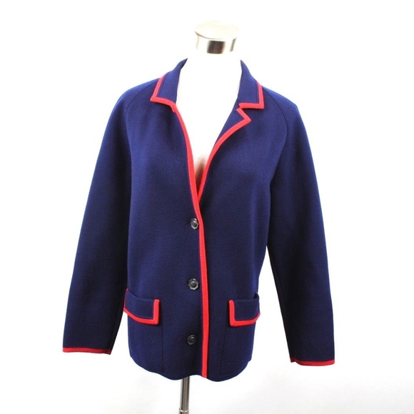Vintage Marchesa di Gresy Wool Knit Blazer Jacket - Picture 1 of 7